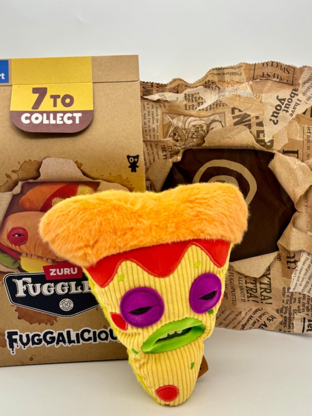 Fuggler Fuggalicious PIZZA Funny Ugly Monster 9" Collectible Stuffed Plush Toy